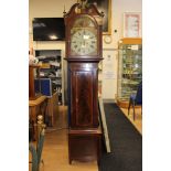 A George III mahogany eight day longcase clock, the dial inscribed 'William Bobbie, Falkirk',