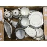 Large collection of Wedgwood Amherst dinner and tea service, plates, dishes, tureens, sugar basins,