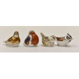 Royal Crown Derby paperweights; Firecrest; crested;