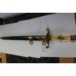 A replica Georgian Napoleonic era Royal Navy Officers Dirk.