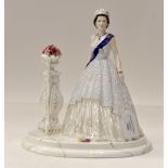 A Coalport Golden Jubilee figure of Queen Elizabeth II in box limited edition figures No 11 of 950