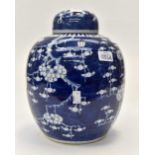 A chinese blue and white ginger jar.