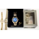 Two cased wrist watches and (ICE) two ladies bracelet watches (including Accurist)
