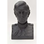 Black basalt HRH Prince Charles bust figure, unboxed,