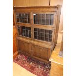 An early 20th Century Globe Wernicke style cabinet, 120cm high, 90cm wide,