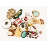 Vintage and designed modern jewellery to include brooches,