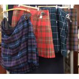 A collection of assorted kilts (2 damaged) and 2 inferior ones (4)