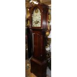 A George III oak 30 hour longcase clock, having a white painted dial, inscribed 'Cotterill,
