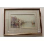 Water colour Venetian scene by Frank Wasley signed and framed