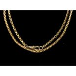 A 9ct gold fancy link chain, toggle clasps, length approx 30'',