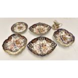 Collection of Derby porcelain dishes and plates circa 1800,