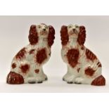A pair of victorian spaniel figures