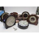 A collection of 20th Century mantle clocks