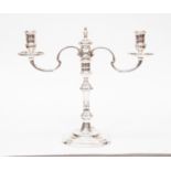 An Elizabeth II silver double branch candelabrum, Birmingham, 1993, 24.85 ozt (776.