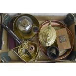Assorted brass and copper ware