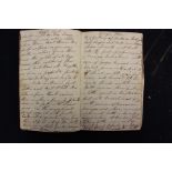 A hand written recipe book dated 1837, Belper, ¼ bound leather,