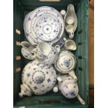 Masons Denmark pattern pottery tea and dinner ware (36 pieces)