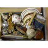 Collectors box of mixed ceramics, plates, pots, covers,