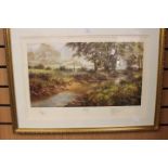 Collection of Victorian coloured engravings to include Kedleston Hall in Derbyshire,