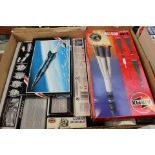Collection of plastic model kits space related, including AIRFIX, Dragon,