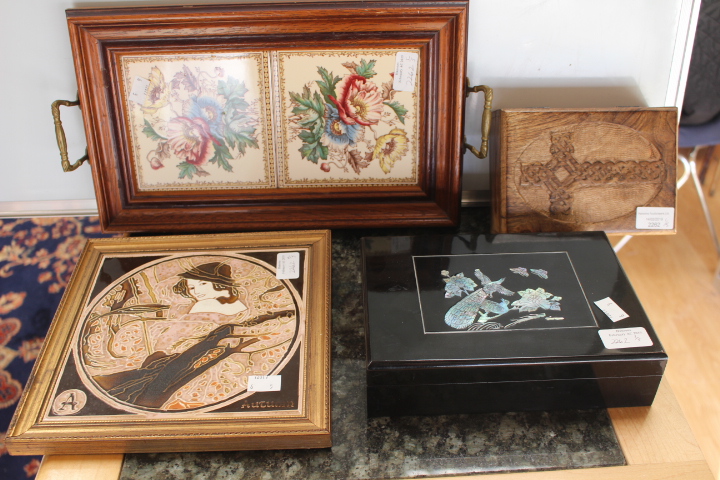 Three 20th Century boxes of Chinese in style and early 20th Century tiles - Image 2 of 2