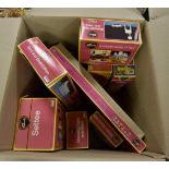 A collection of assorted Sindy toys to include furniture, clothing, mostly boxed, in two boxes.