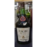 A bottle of Portugese Creme Cacau Imperio Licor Superfino 23% by Vol