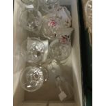 Late 18th century early 19th century sherry glasses, facet cutting etc, (8),