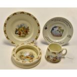 Bunnykins children's breakfast trio and sandwich plate