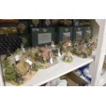 A collection of Lilliput Lane Cottages,