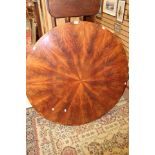 A 19th Century mahogany parquetry topped centre table, flamed mahogany veneered,