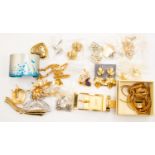 A collection of designer costume jewellery including Monet, Yves Saint Laurent, Trifari, Hultguist,