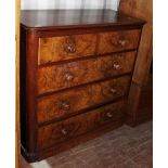A Victorian mahogany chest of drawers, comprising two short over three long graduated drawers,