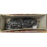 A collection of assorted unpainted lead soldiers,
