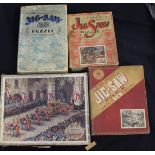 Two boxed Chad Valley wooden jigsaws, an unnamed boxed wooden jigsaw,