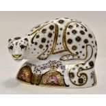 Royal Crown Derby Snow Leopard,