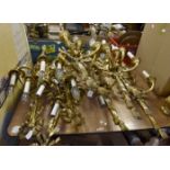 10 x ormolu 20th Century wall light fittings