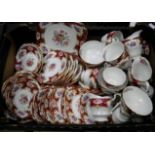 Pink and gilt bone china tea service and a comprehensive Royal Standard Lady Fair bone china tea