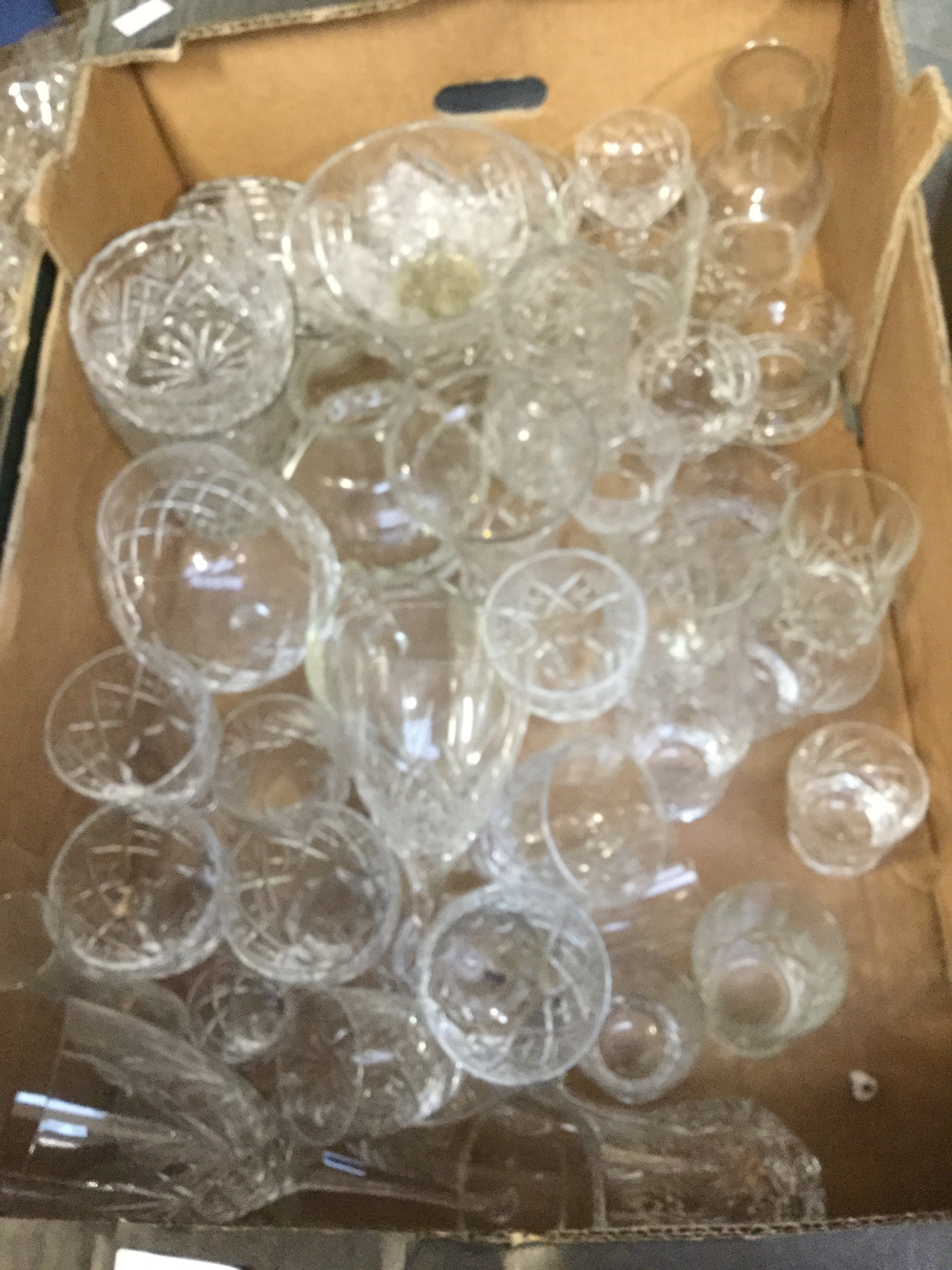 Webb Corbett cut glass, Tutbury, Georgian and Royal Scott vases, jugs, trophy,