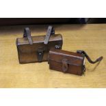 Equestrian/Hunting Interest: Two vintage leather saddle bags,