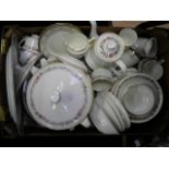 Three boxes of 20th Century mixed china and ceramics Paragon and others including Denby