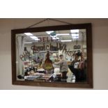 Advertising Bells Old Scotch Whisky framed mirror,