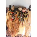 Three Wayang Golek puppets, originating from West Java,