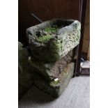 Three various 19th Century or later stone planters,