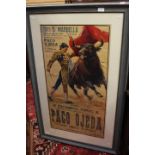 Bull fighting poster