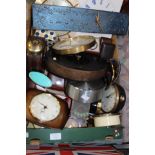 Collection of mid to late mantle wall and travel clocks