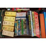 Selection of books including annuals, Enid Blyton, Observers books of aircraft,