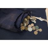 A Lloyds Bank bag of coins