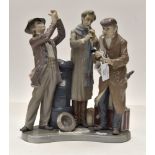 A Lladro figural group 'Sidewalk Serenade, No.