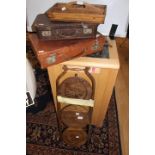 Two vintage small suitcases,